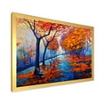 thumbnail image 2 of Designart 'Orange Autumn Landscape With Little Road III' Traditional Framed Art Print, 2 of 4