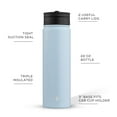 thumbnail image 4 of JoyJolt Triple Insulated Water Bottle with Flip Lid & Sport Straw Lid - 22 oz - Blue, 4 of 7