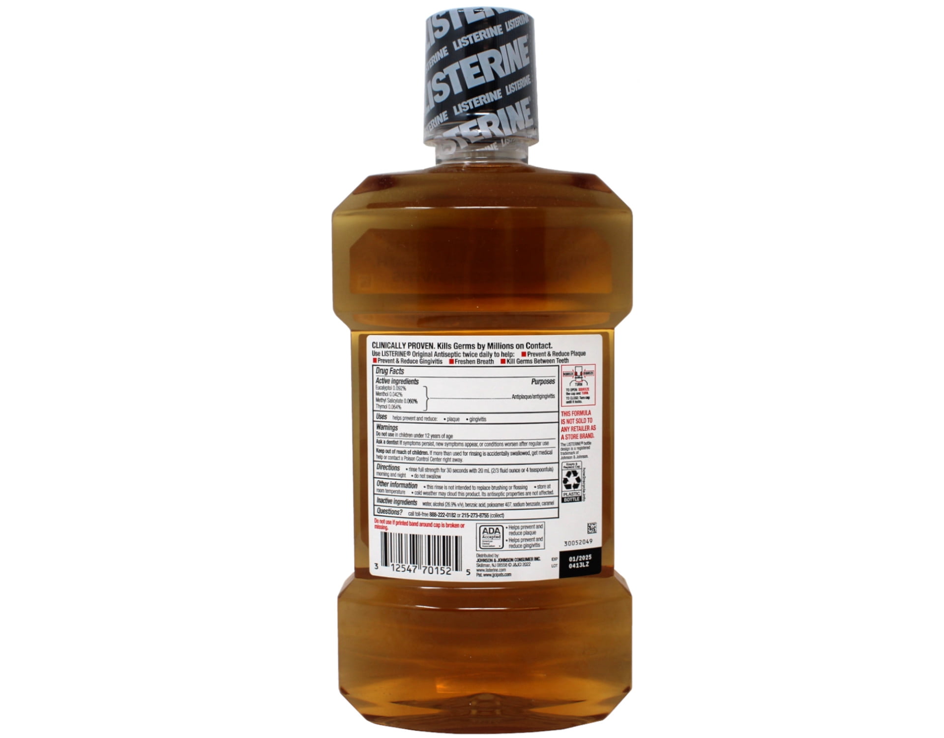 Listerine Antiseptic Mouthwash, Original, 1 Liter
