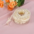thumbnail image 2 of Cinta de cuentas, hilo de perlas, cinta de satén y organza para bodas, invierno, Navidad, adornos de copos de nieve, manualidades decorativas (beige), 2 of 7