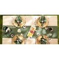 thumbnail image 2 of DII Artichoke Green Tonal Lattice Print Outdoor Table Runner 14x72, 2 of 15