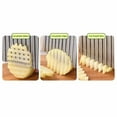 thumbnail image 2 of Dezsed Stainless Steel Wave Cutter Potato Cutter For Potatoes, Wrinkles, Potato Chips Vegetable Blade With Wave For Vegetables, Potatoes And s Green, 2 of 6