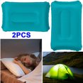 thumbnail image 1 of Almohada Inflable Cuadrada para Viajes Al Aire Libre Almohada para Dormir Almohada para El Almuerzo Cojín Inflable para Coche Almohada Lumbar Almohada Cuadrada Pequeña TPU Azul Pavo Real, 1 of 8