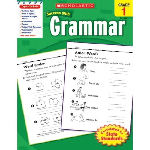 Pre-Owned Scholastic Success with Grammar: Grade 1 Workbook (Scholastic Success with Workbooks: Grammar) Paperback