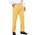 thumbnail image 5 of INSPIRE CHIC Polka Dots Printed Dress Pants for Men's Regular Fit Formal Trousers 30 Yellow, 5 of 6