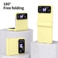 thumbnail image 6 of MonsDirect for 6.7 inch Samsung Galaxy Z Flip 4 5G 2022 Case, Hinge Protection Hard PC Back Shell Anti-Drop Slim Shockproof Full Coverage with Independent Lens Circle for Galaxy Z Flip 4, Yellow, 6 of 7