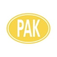 thumbnail image 1 of Pakistan Oval Sticker Decal Die Cut - Self Adhesive Vinyl - Weatherproof - Made in USA - Many Color and Sizes - country code pak, 1 of 6