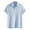 Blue, variant on Mens Pique Shirts Solid Color Fashion Trend Short Sleeve Lapel Button Top Work Clothing