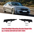 thumbnail image 2 of par de Kits de reparación de soporte de montaje de faros delanteros de coche Yashi 63115A4F767 63115A4F768 Negro, 2 of 5
