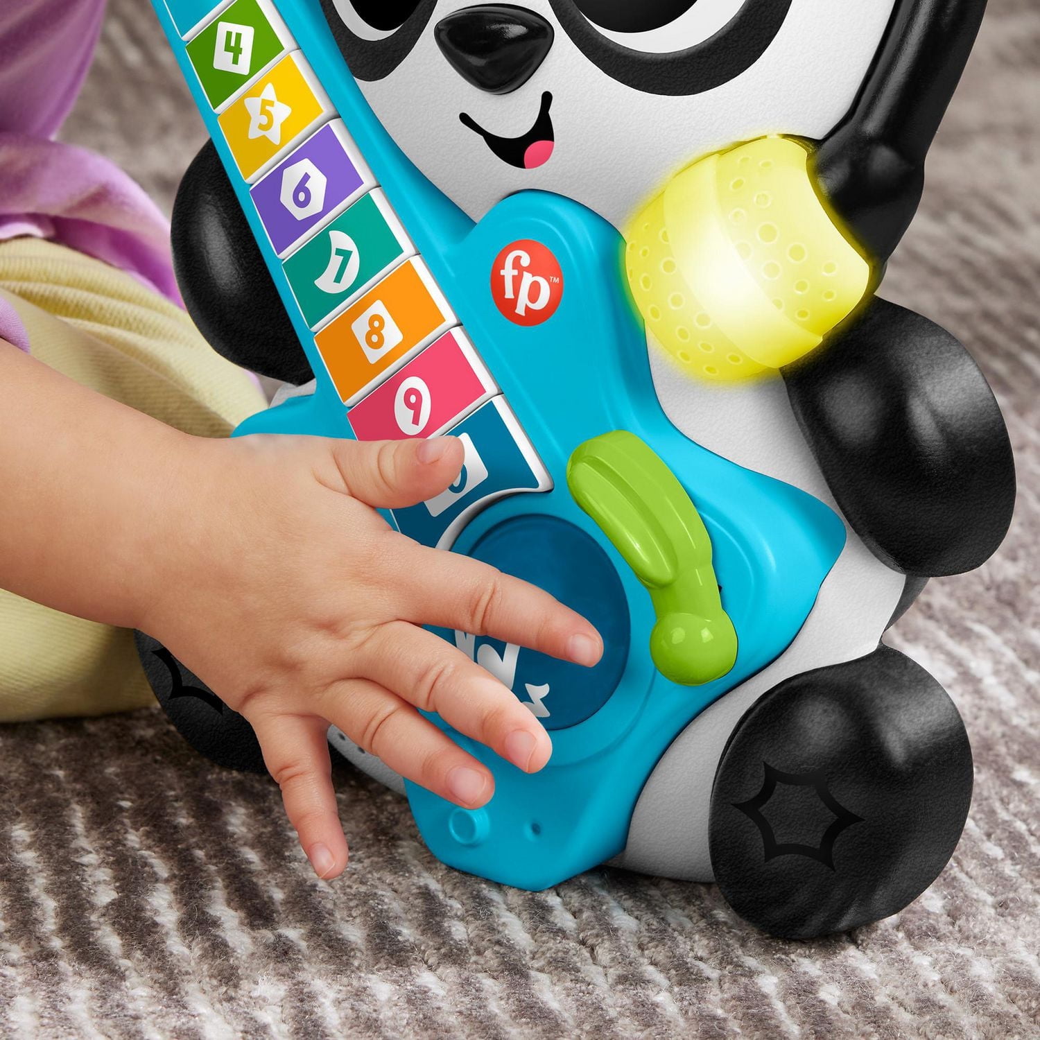 Fisher-Price Link Squad Jam & Count Panda Baby Learning Toy with Music & Lights, 9+ Months