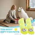 thumbnail image 4 of GASTROPOD 4Pcs Dog Booties,Silicone Waterproof Rainy Dog Booties and Paw Protectors,Anti Slip Sole Dog Boots,Yellow, 4 of 7