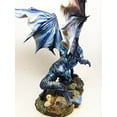 thumbnail image 2 of LARGE FANTASY MIDNIGHT MOON SHADE NIGHTFALL DRAGON SCULPTURE PREHISTORIC STATUE, 2 of 5