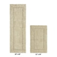 thumbnail image 2 of Better Trends Luxury Bathroom Rug 2 Piece Set 100% Cotton Bath Rug Water Absorbent, Reversible Machine Washable Runner Mat for Bathroom, Bathtub, Laundry Room 21"x34"|20"x60" Sand Lux Collection, 2 of 4
