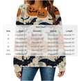 thumbnail image 6 of HomeDM Halloween Women's Long Sleeve Sweatshirt Crew Neck Graphic Pullover Tops Holiday Outfits, 6 of 6
