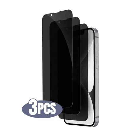 3pack BLUUMTEK for iPhone 13/ 13 Pro/ 14 Privacy Tempered Glass Screen Protector Private Screen