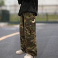 thumbnail image 5 of Joernso Men Cargo Pants Camouflage Drawstring Elastic Waist Wide Leg Autumn Vintage Jogging Trousers Streetwear, 5 of 7