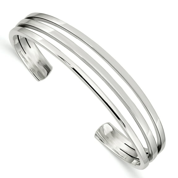 925 Sterling Silver Cuff Bangle Bracelet