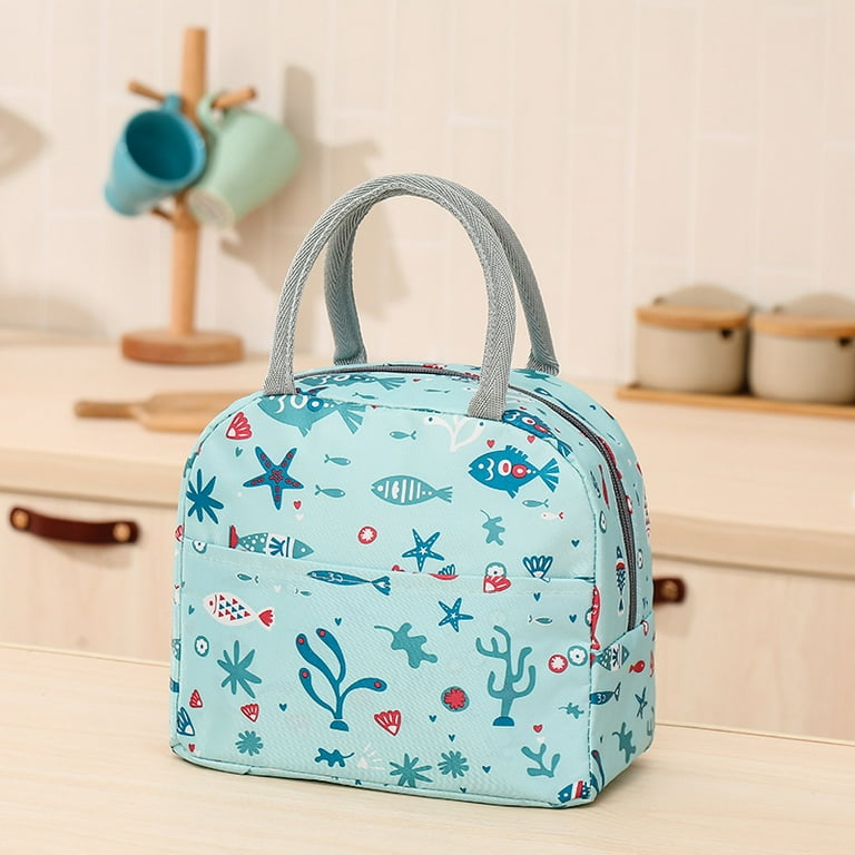 Functional Pattern Waterproof Lunch Box Portable Insulated Canvas Lunch Bag Food Picnic Lunch Bag Kids Women Walmart
