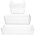 thumbnail image 1 of Kit organizador de cajones de 3 piezas, bandejas organizadoras para cajones de escritorio, cajas de almacenamiento transparentes, 1 of 6