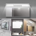 thumbnail image 3 of Luz LED para espejo de baño de 5 W, luz de maquillaje, luz blanca fría, aplique de pared de acero inoxidable, luz frontal para espejo de baño, luz antivaho para gabinete., 3 of 4