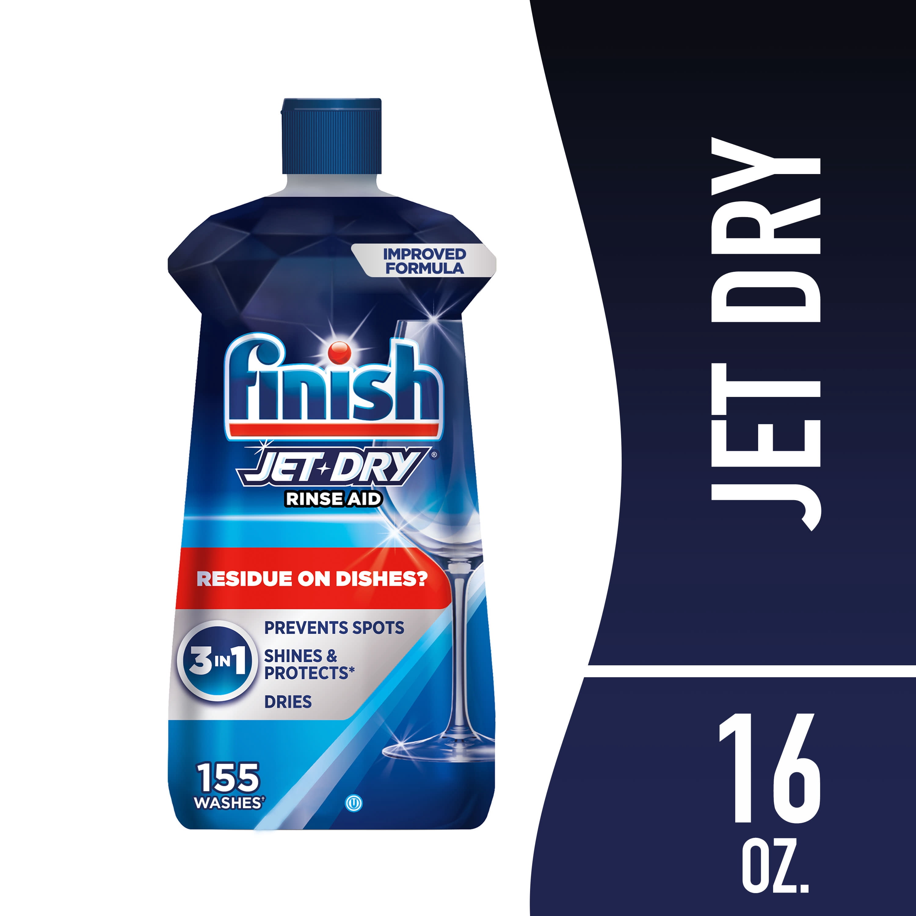(2 pack) Finish Jet-Dry Rinse Aid, Dishwasher Rinse Agent and Drying Agent, 16 oz