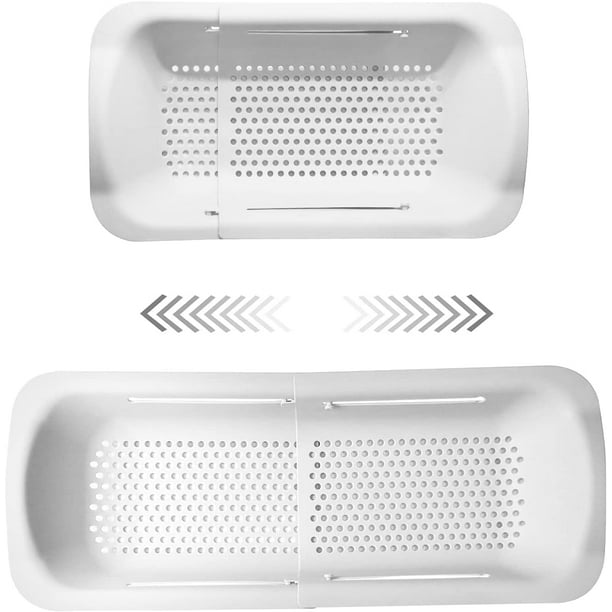 Kitchen Drain Basket, Retractable Plastic Sink Drain Rack, Household