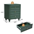 thumbnail image 6 of YOCWO 3 Drawer Dresser, Classic Chest of Drawers with Arc Edge, Green, 6 of 6