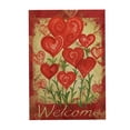 thumbnail image 4 of Bandera colgante para el Día de San Valentín con estampado de corazones y banderas verticales para jardín. Estilo G, 4 of 9