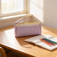 thumbnail image 5 of Large Capacity Pencil Case, Double Layer Stationery Organizer for Office Professionals, Big Storage Pen Pouch with 2 Compartments, Durable Cloth Portfolio Bag for College Students, 8.6 Inch, Lazyguy, 5 of 7