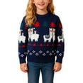 thumbnail image 3 of Christmas Sweaters for Women Winter g_irls Reindeer Knit Sweater Soft Cozy Pullover Top For Toddler And k`ids Festive Holiday Casual Wear Christmas Sweaters, 3 of 5