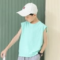 thumbnail image 2 of Cathalem Boys Tops Boy's Sleeveless Crew Neck Casual Solid Tank Top (Mint Green,4-5 Years), 2 of 4
