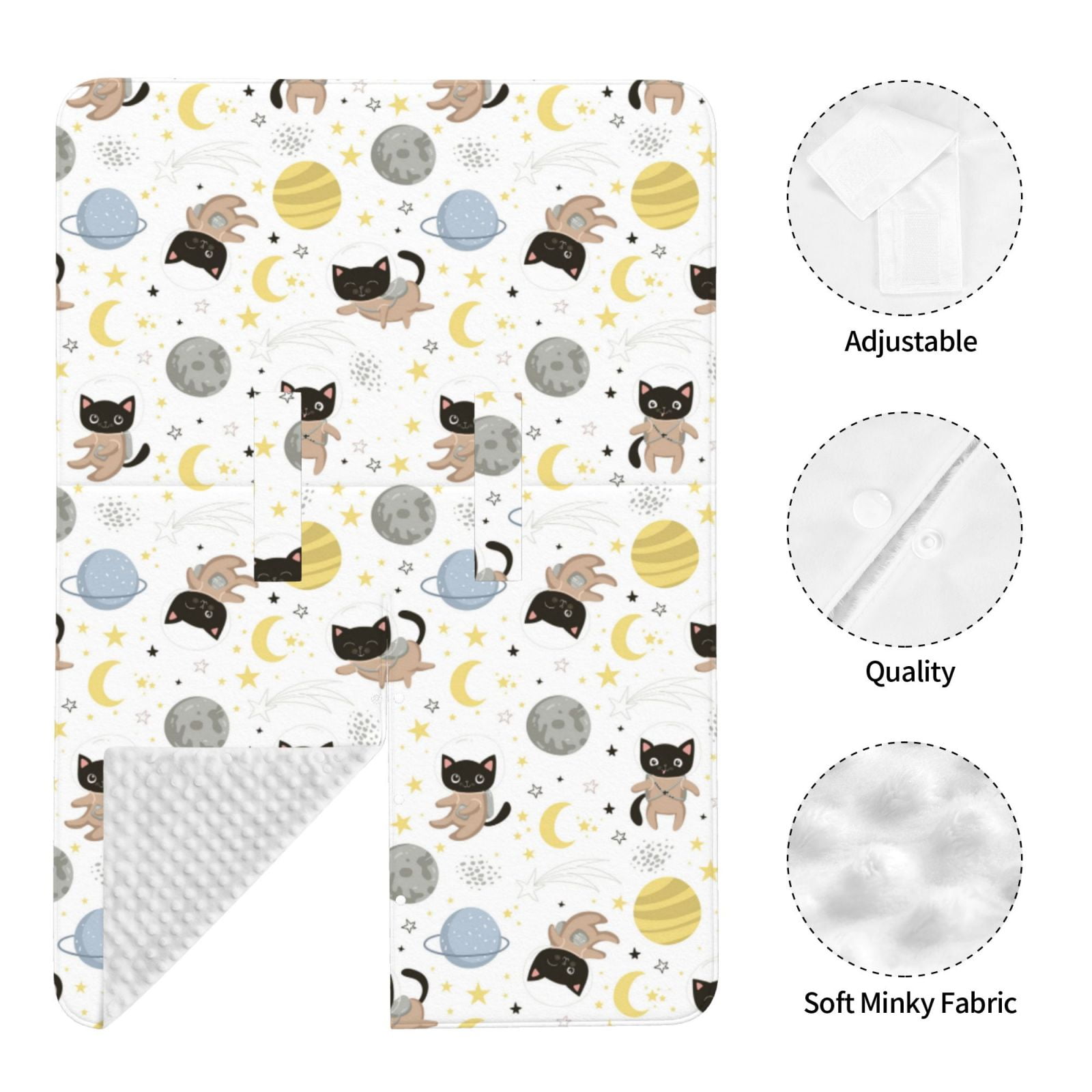 Naloa Cute Cat Baby Car Seat Cover, Breathable Baby Carrier Cover, Multiuse Baby Carrier Cover & Nursing Breastfeeding Cover