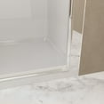 thumbnail image 6 of 24"W x 72" Pivot Shower Door,Half Frame Shower Door,1/4" Transparent Glass,Chrome Aluminum Frame, 6 of 8