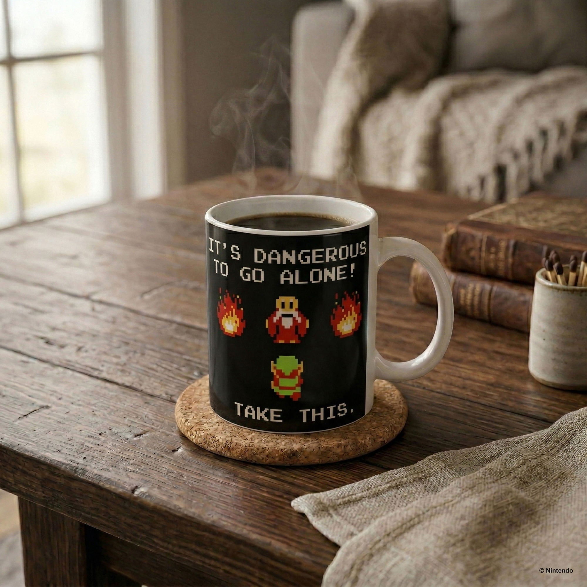 Pyramid America: The Legend of Zelda: Drink This - 11oz Ceramic Mug - Coffee-Tea Cup, Microwave-Dishwasher Safe, Video Game Fan Collectible, Licensed