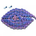thumbnail image 1 of Bike Chain,High Strength Steel Colorful Bike Variable Speed Chain Replacement Accessory for Mountain Road Bikes, 1 of 8