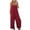 Red, variant on JINMGG Womens Plus Size Clearance Pants under $10 Women Summer European and American Sling Solid Pocket Casual Jumpsuit