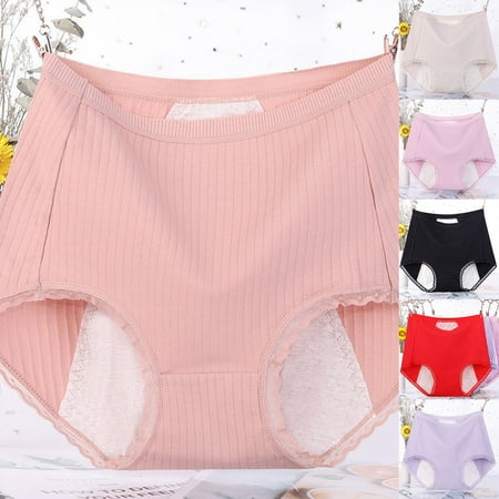 QATAINLAV Women Plus Size Panties Cotton Leakproof Briefs Underwear High Waisted Tummy Control Panty Solid Soft Ribbed Underpants Khaki XXL Mother s Day Gifts