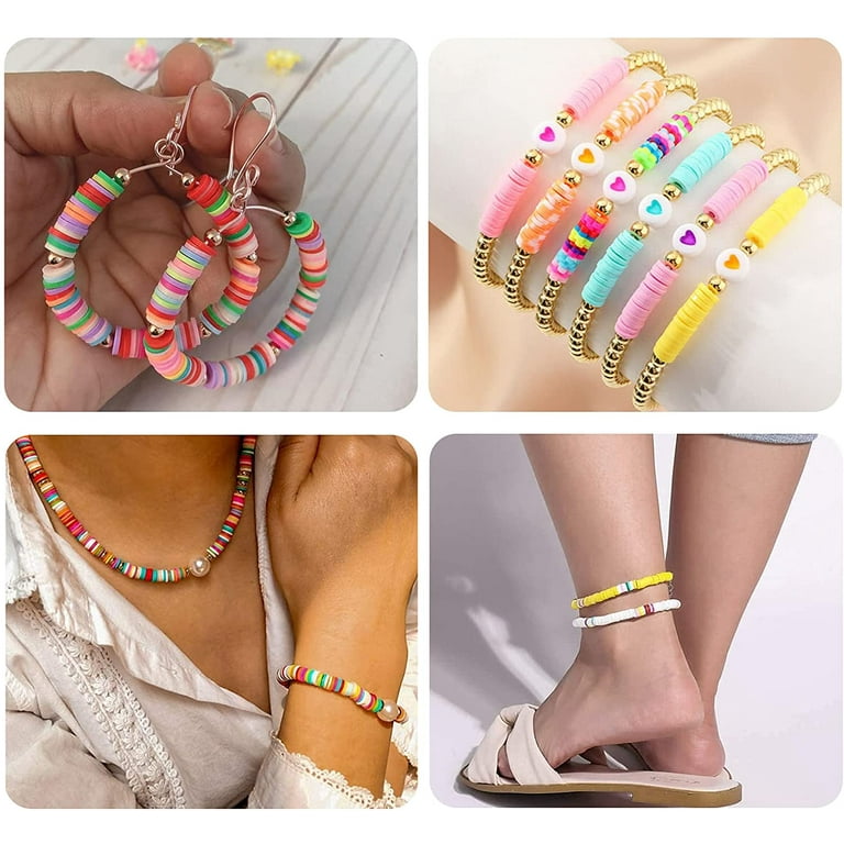 15000PCS 144 Colors Clay Beads Charm Bracelet Making Kit for Girls