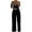 Black, variant on lulshou Jumpsuits for Women, Women Print Jumpsuit Pajamas Casual Short Sleeve Wide Leg Pants Women's Jumpsuits, Rompers & Overalls, XXL