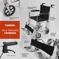 thumbnail image 2 of Silla de Ruedas Ligera Magnimed de Traslado Plegable con Frenos, 2 of 5