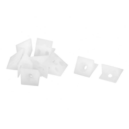 

Furniture Accessory Plastic Corner Angle Fixing Support Bracket White 10pcs