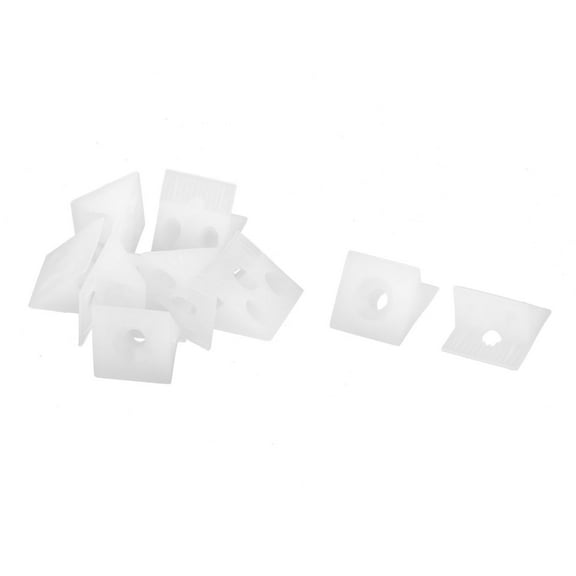 Furniture Accessory Plastic Corner Angle Fixing Support Bracket White 10pcs