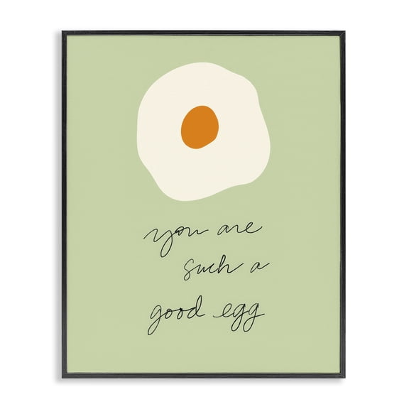 Stupell Industries Farmhouse You Are A Good Egg Black Framed Giclee Art, 11 x 14, by SD Graphics Studio