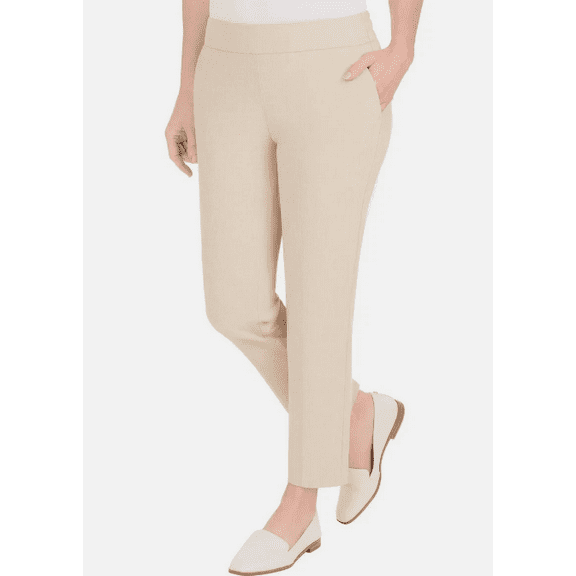 Hilary Radley Women's Pull-On Ankle Pant Heather Light San XXL