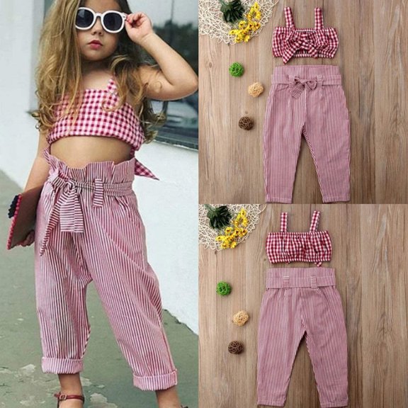 Toddler Kids Baby Girl Summer Outfit Set 2-Piece