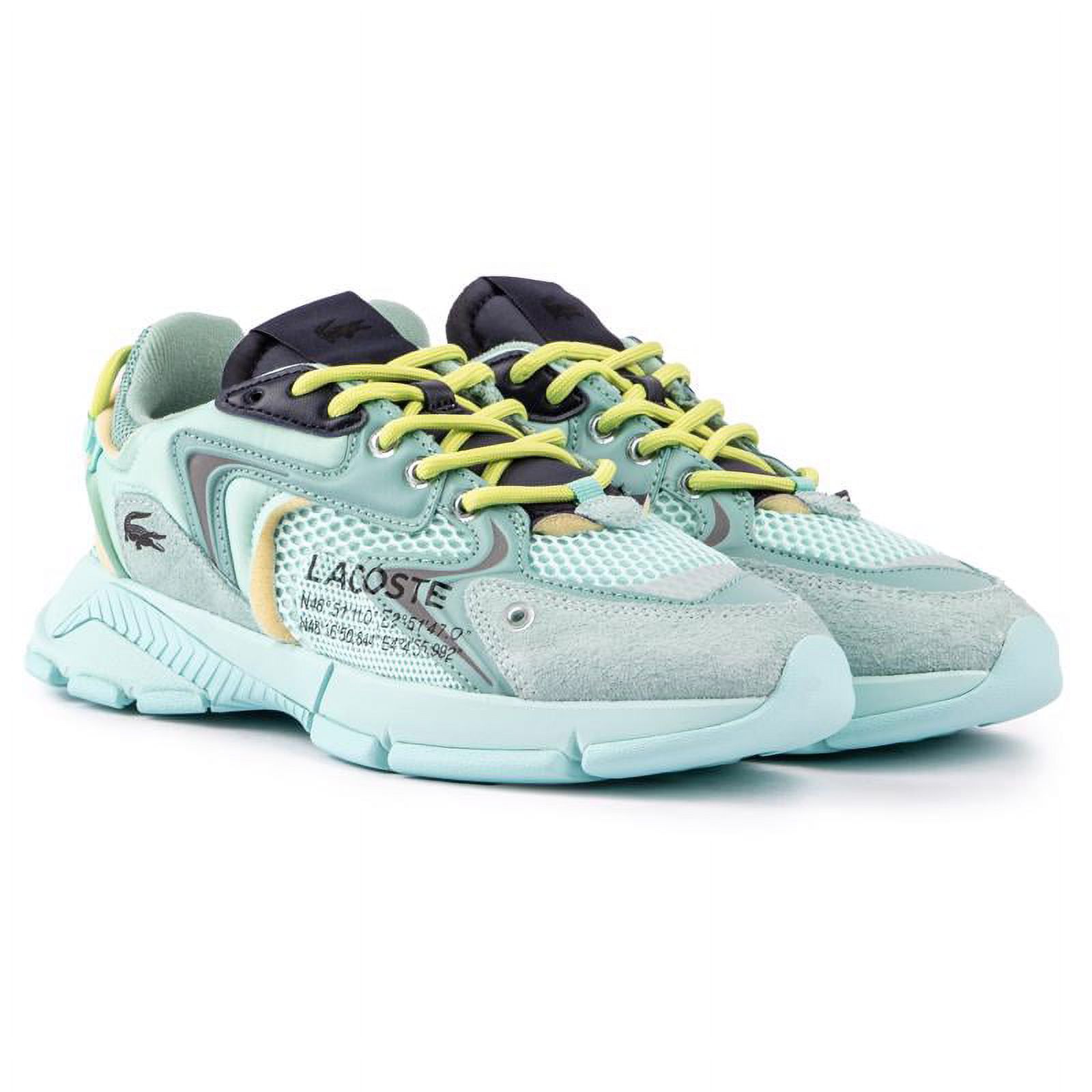 Lacoste L003 Neo Low Top Chunky Fashion Sneakers Size US 10.5 White Green Blue Men main image 4