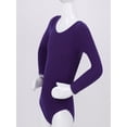 thumbnail image 4 of TiaoBug Girls Long Sleeve Ballet Dance Leotard One Piece Gymnastics Jumpsuit Unitard 3-12 Purple 6, 4 of 4