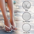 thumbnail image 6 of Chririnla Women's Cartoon Sea Turtle Print Beach Sandals Casual Arch Support Comfortable Yoga Mat Thong Sandal Fashion Lightweight Indoor Outdoor Vacation Slippers, 6 of 7