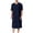 Short Sleeve-Navy Blue, variant on Mens Kaftan Robe Short Sleeve Thobe Button Down Henley Casual Gown Shirt