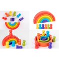thumbnail image 3 of 12Pcs Wooden Rainbow Blocks Building Nesting Kids Boys, 3 of 8